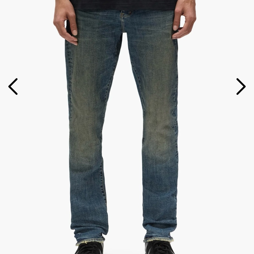 Slim Blue Jeans with Tapered Leg